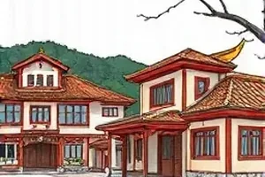 沙海信标封面，沙暴中若隐若现的信号塔